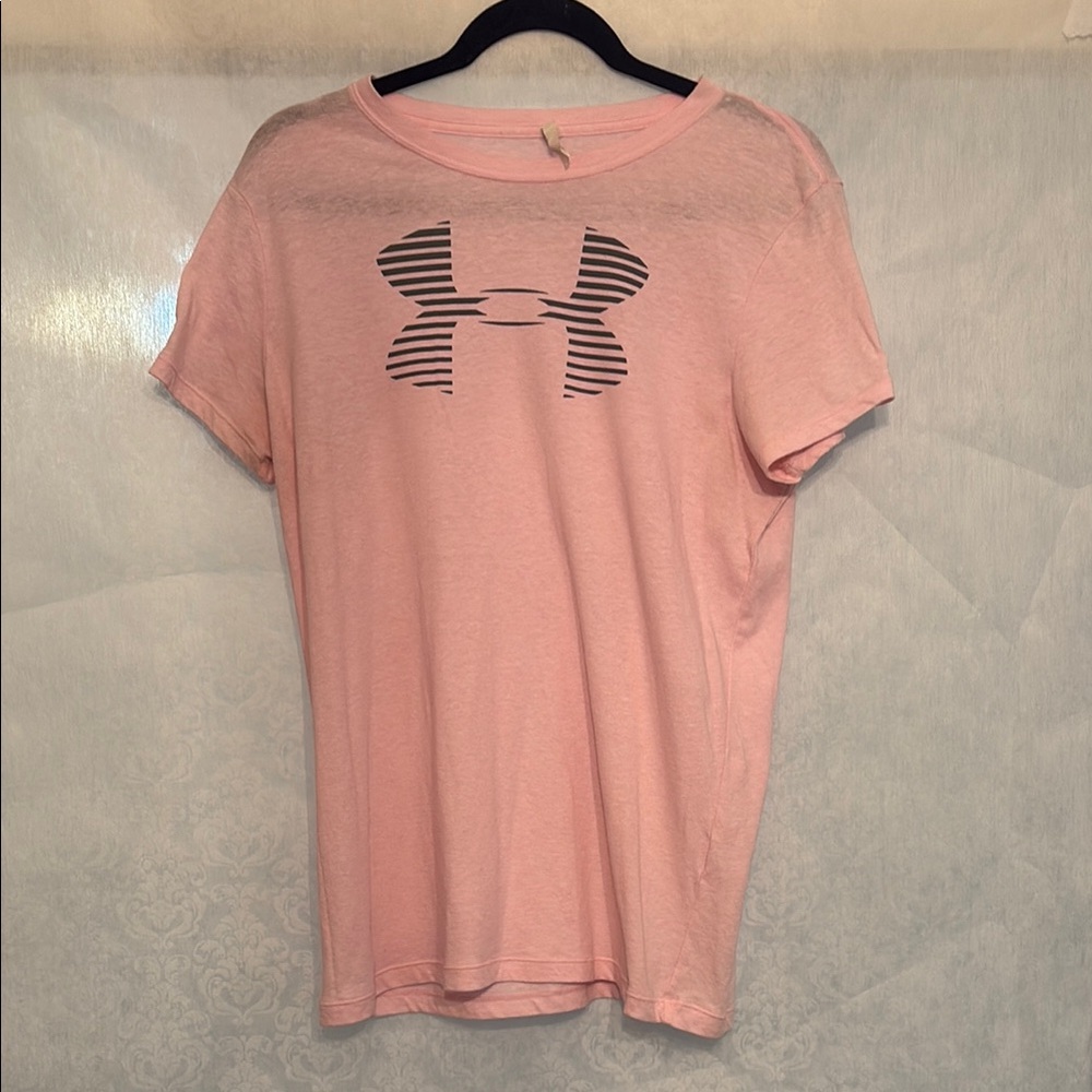 Under Armour Light Pink Tee with Logo